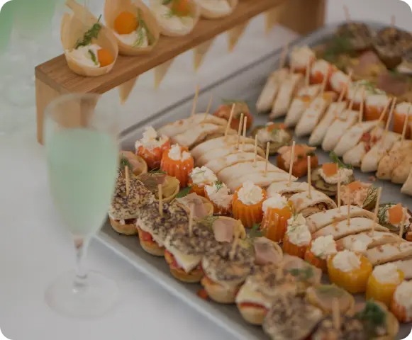 Bouchées pour un repas de gala