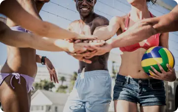 Equipe de volley de plage