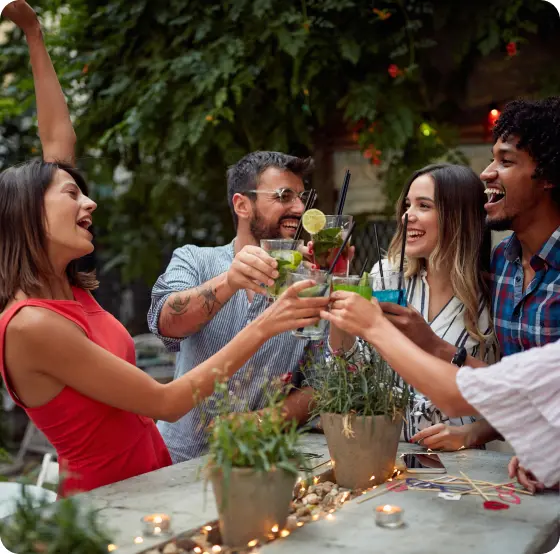 Collègue pendant un afterwork