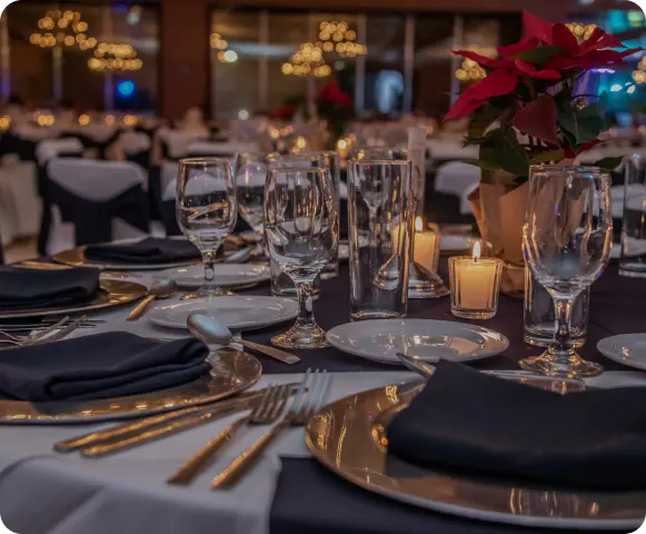 Exemple de table décorée pour une soirée de fin d'année