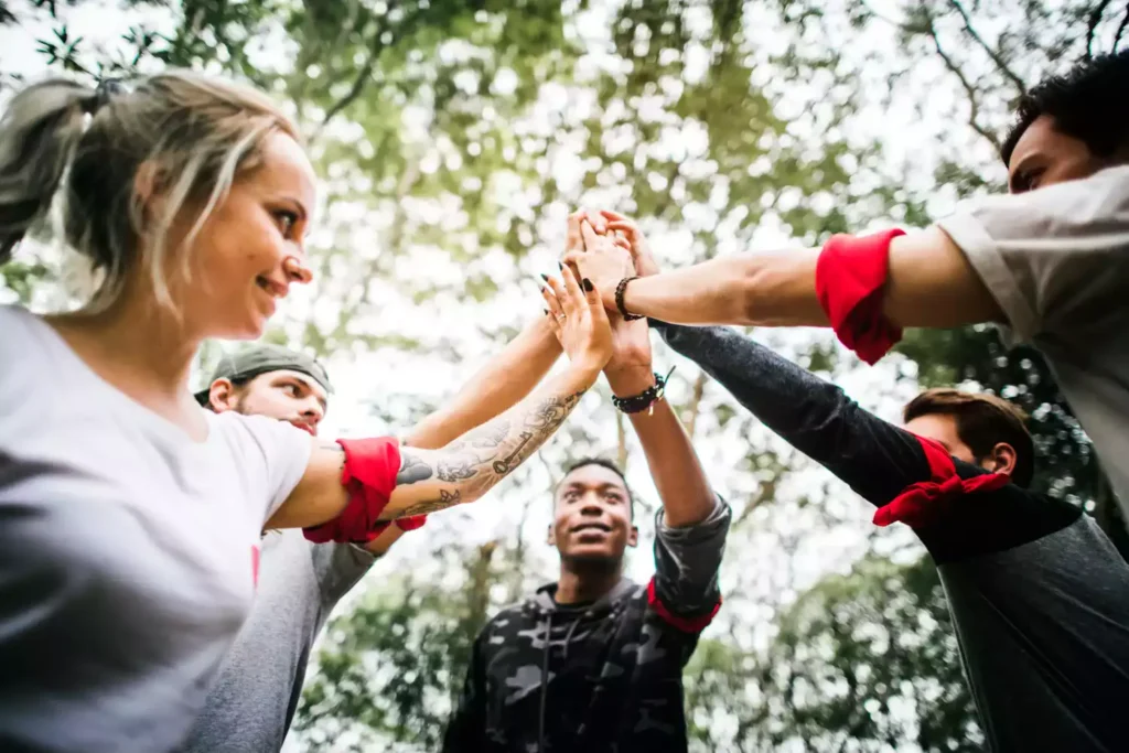 cohésion team building en extérieur