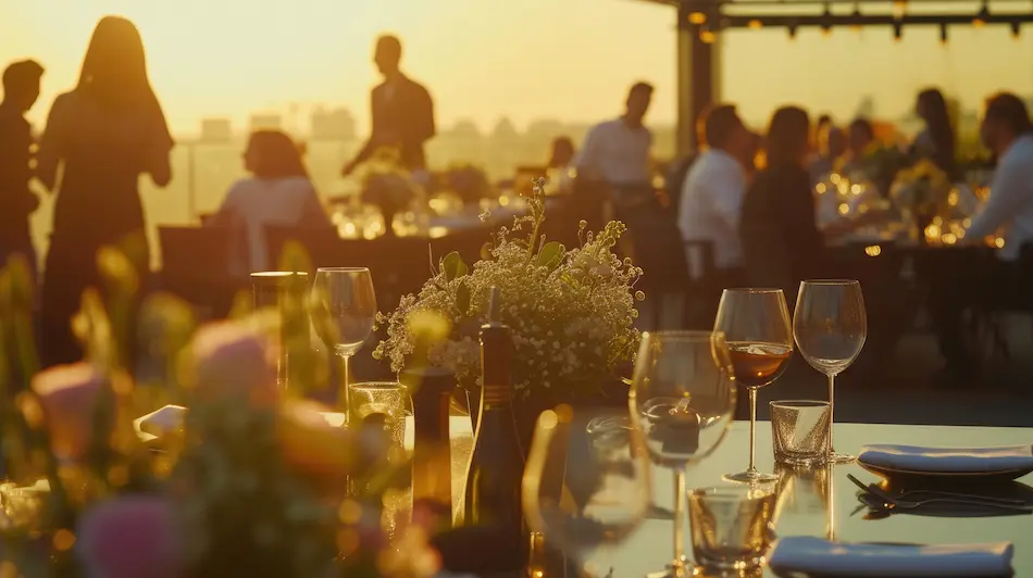 soirée d'anniversaire d'une entreprise sur un rooftop